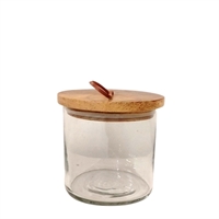 Opbevaringsglas med låg af mango træ Ø  11*11cm