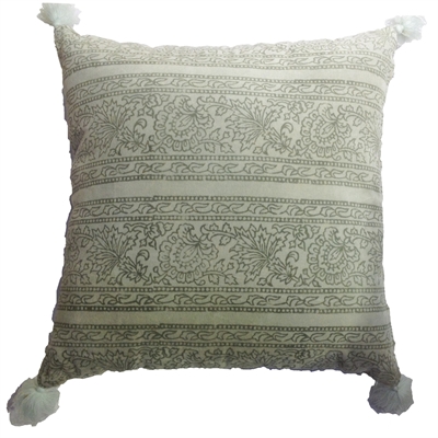 Pude i bomuldsvelour Lysegrøn 50*50cm