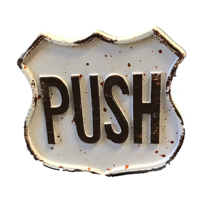 Knop i metal "Push"  6,5cm