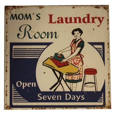 Metalskilt - Mom´s Laundry Room